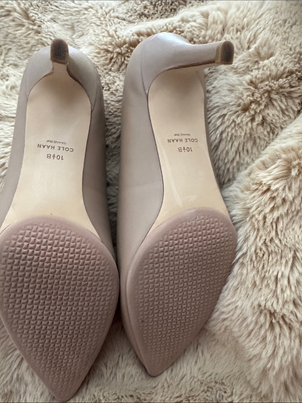 Cole Haan Blush Beige Pointed-Toe Pumps - Picture 4 of 5
